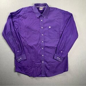 Cinch Button Down Shirt Mens XL Purple Long Sleeve Cowboy Western Rancher